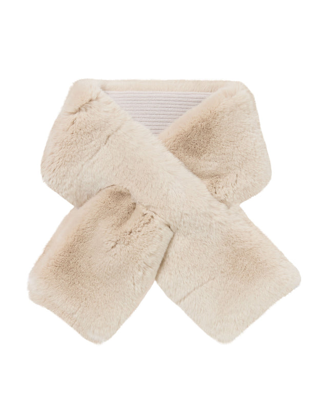 Unisex Fur Neckwarmer Snow Grey