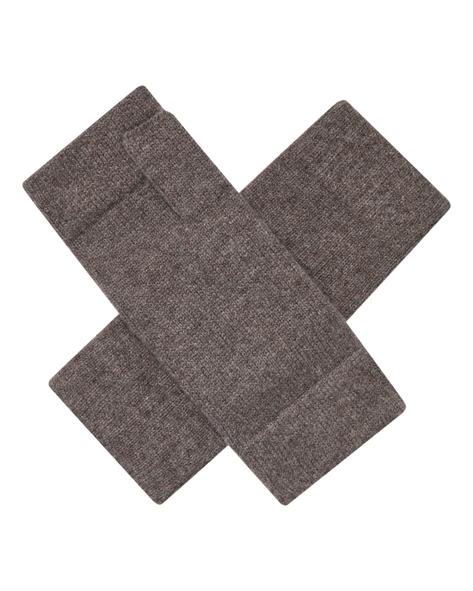 Unisex Fingerless Cashmere Gloves Otter Brown