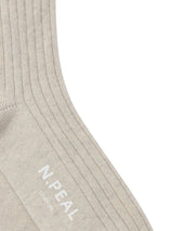 Men S Rib Cashmere House Socks Pebble Grey