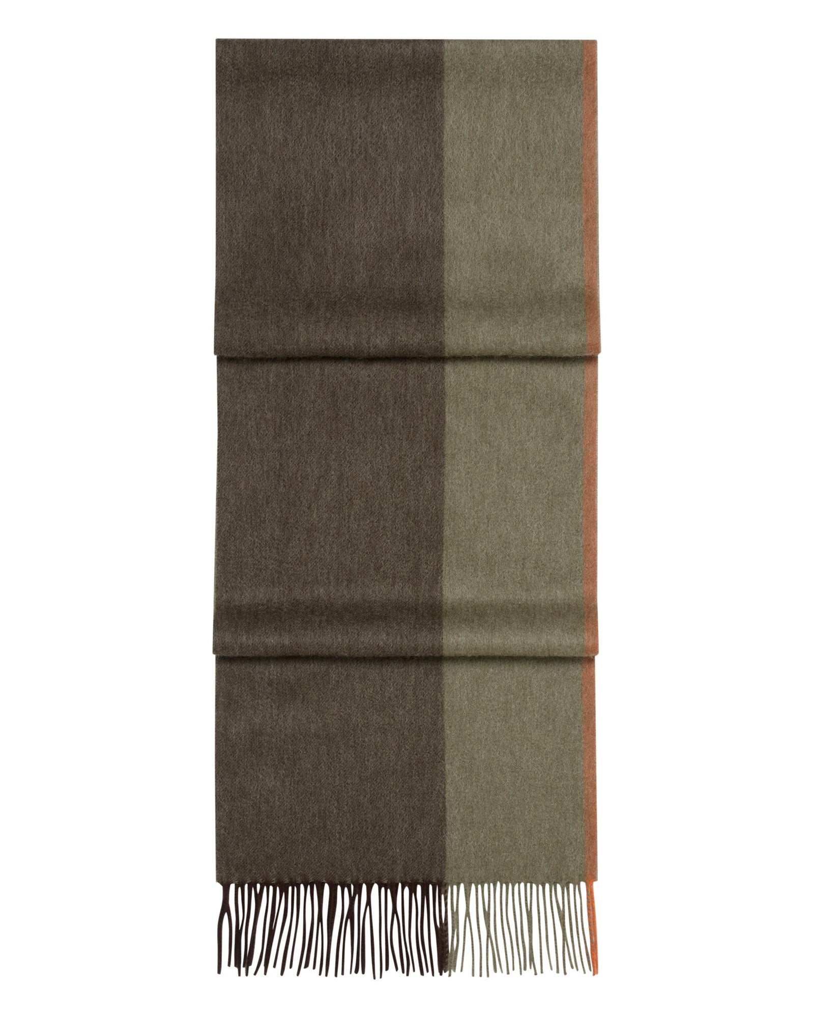 Unisex Cashmere Check Scarf Green