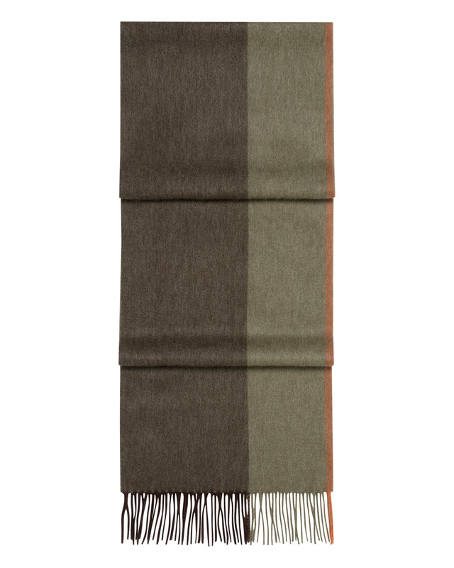 Unisex Cashmere Check Scarf Green