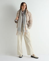 Unisex Cashmere Check Scarf Camel