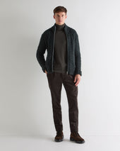 Men's Trafalgar Roll Neck Cashmere Jumper Arabica Khaki Green