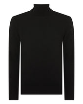 Men's Trafalgar Roll Neck Cashmere Jumper Black