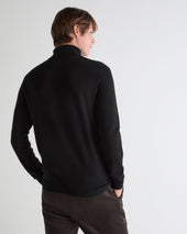 Men's Trafalgar Roll Neck Cashmere Jumper Black