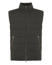 Men's Vermont Fur Lined Gilet Arabica Khaki Green