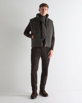 Men's Vermont Fur Lined Gilet Arabica Khaki Green