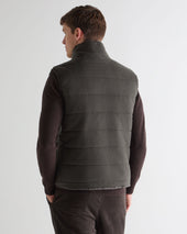 Men's Vermont Fur Lined Gilet Arabica Khaki Green