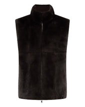 Men's Vermont Fur Lined Gilet Chocolate Brown