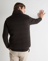 Men's Vermont Fur Lined Gilet Chocolate Brown