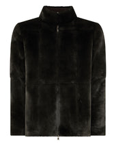 Men's Aspen Cashmere Cable Fur Cardigan Chocolate Brown