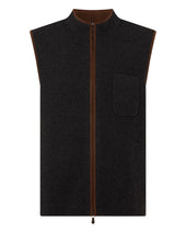 Men S Shaftesbury Cashmere Gilet Deep Grey