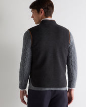 Men S Shaftesbury Cashmere Gilet Deep Grey