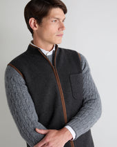 Men S Shaftesbury Cashmere Gilet Deep Grey
