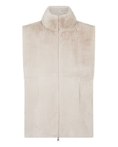 Men S Dolomiti Cable Fur Gilet Ash Grey Marl