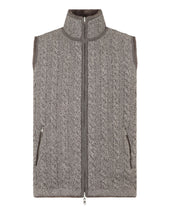Men's Dolomiti Cable Fur Gilet Soft Truffle Brown Marl