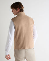 Men's Belgravia Suede Gilet Beige Brown