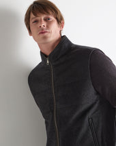 Men S Belgravia Cashmere Gilet Dark Grey