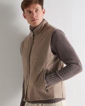 Men's Belgravia Cashmere Gilet Taupe Brown