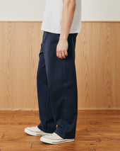 Wide Twill Pant - Navy