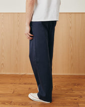 Wide Twill Pant - Navy