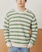 Stripe Linen Silk Crewneck