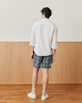 Indigo Sunflower Drawstring Short