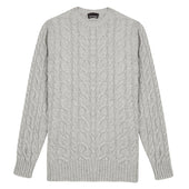 Light Grey Extra Chunky Cashmere Cableknit