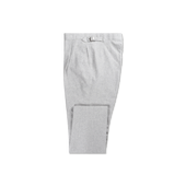 Pleat Front Trouser in Light Grey Flannel