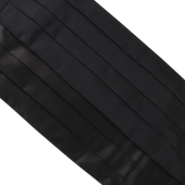 Cummerbund in Black Silk Satin