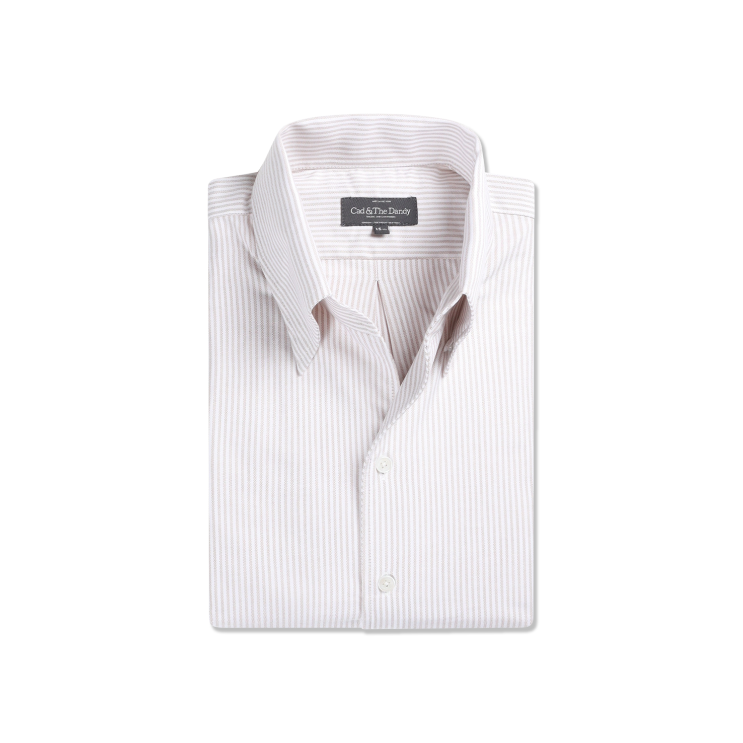 One Piece Collar Shirt In Stripe Oxford