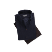 One Piece Collar Shirt In Blue Micro Corduroy