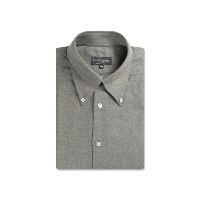 Button Down Shirt in Sage Green Flannel