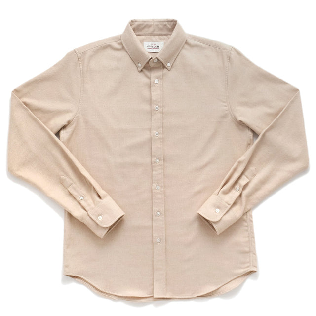 Ivory Twill Flannel Classic Shirt