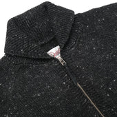 Midnight Goose Motif Zip Cardigan