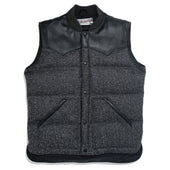 Black Marl Wool Down Vest