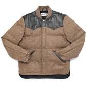 Brown Marl Wool Down Jacket