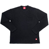 Black Double Slub L/S Pocket T-Shirt