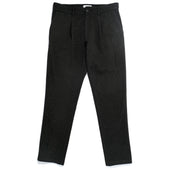 Charcoal Washable Wool Pleated Pant