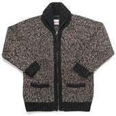 Black Marl Zip Cardigan