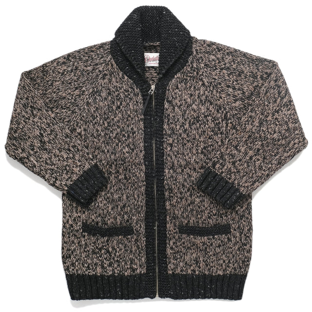 Black Marl Zip Cardigan