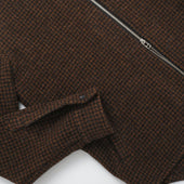Bronze Houndstooth Zip Overshirt