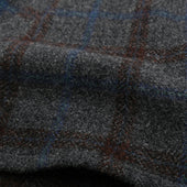 Grey Plaid Zip Overshirt