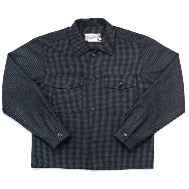 Charcoal Houndstooth Camp Shirt