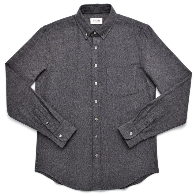 Grey Twill Flannel Shirt