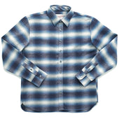 Blue Shadow Plaid Blanket Easy Shirt