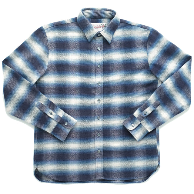 Blue Shadow Plaid Blanket Easy Shirt