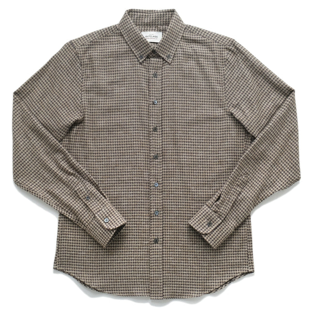 Olive Houndstooth Classic Shirt
