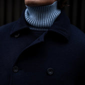 Unstructured Cashmere Blend Knitted Pea Coat