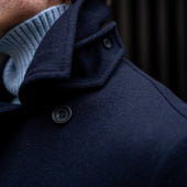 Unstructured Cashmere Blend Knitted Pea Coat